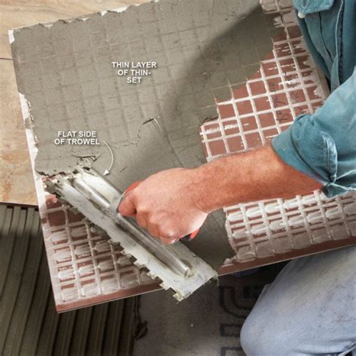 Do you put mortar on back of tile?