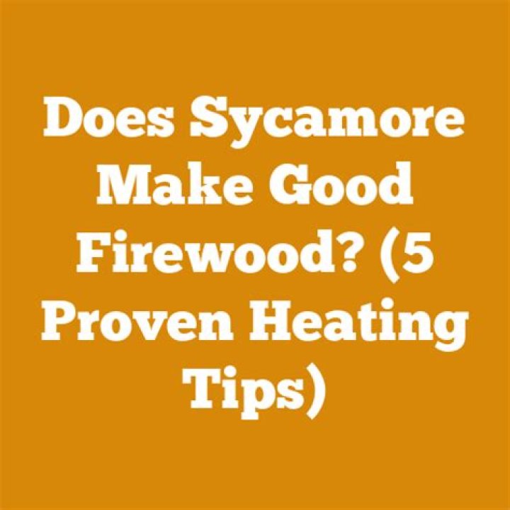 Does sycamore make good firewood?