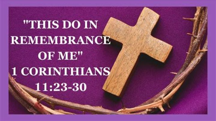 For the remembrance of me?