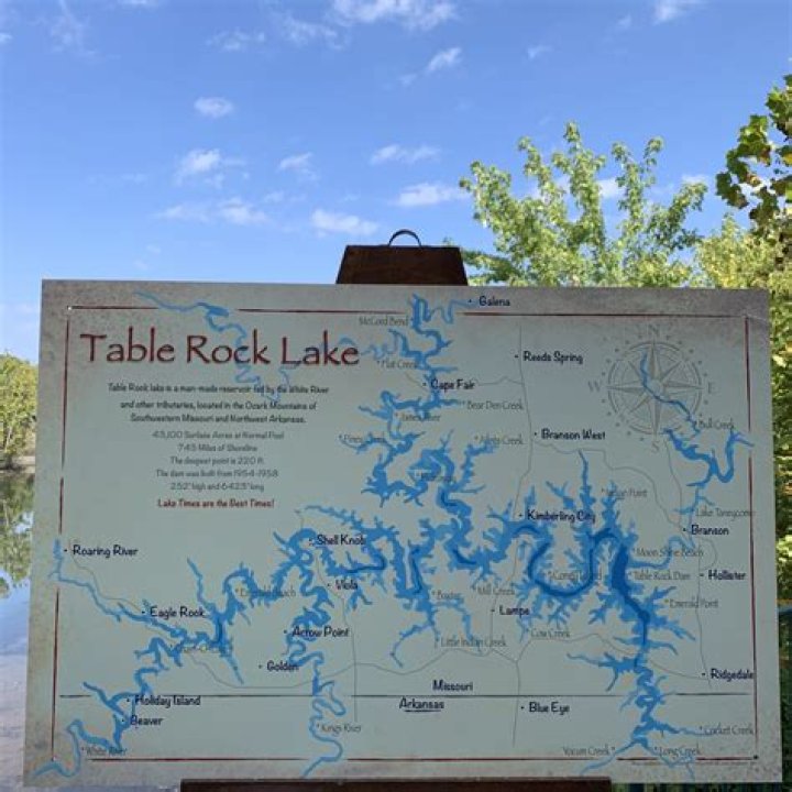 How big is table rock lake?