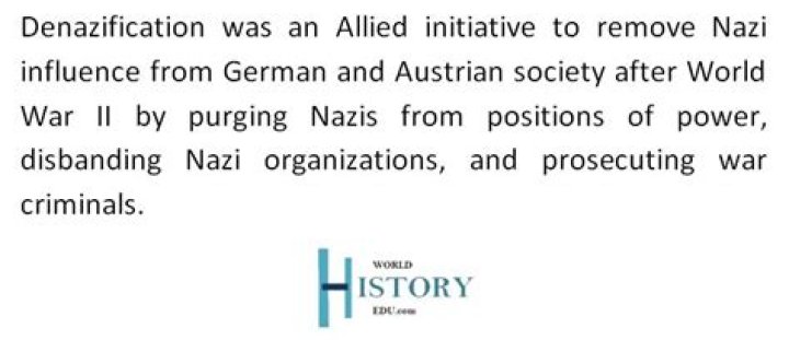 How did denazification work?