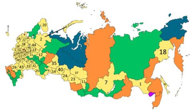 How many russian oblasts?