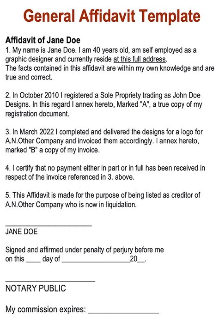 How to go about getting an affidavit?