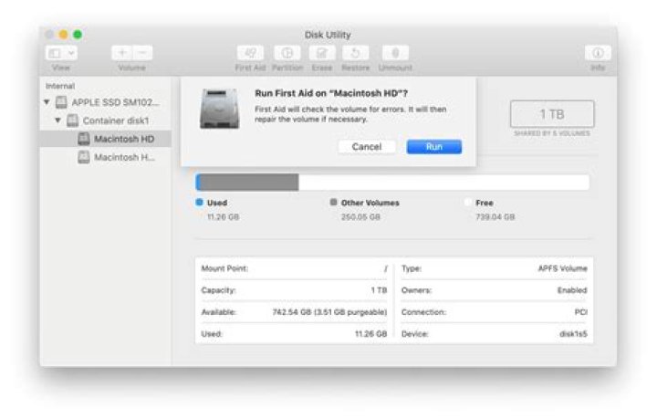 How to run first aid on mac?