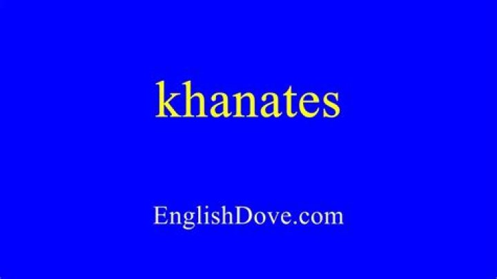 How to spell khanates?