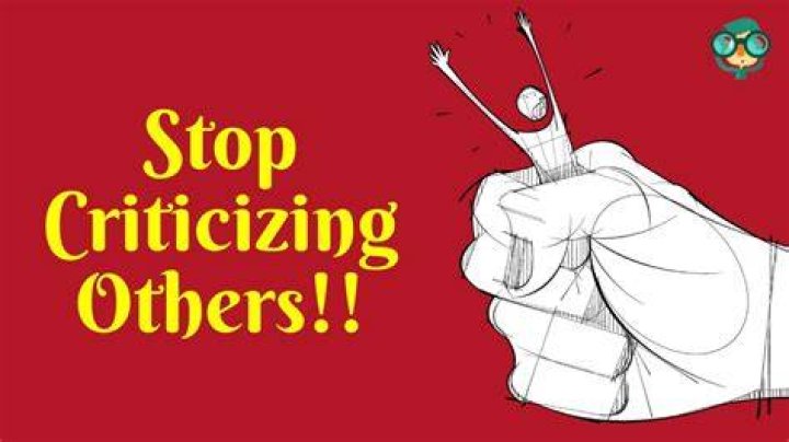 How to stop criticizing?
