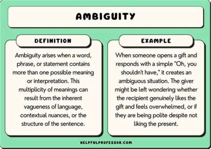 Is ambiguity good or bad?
