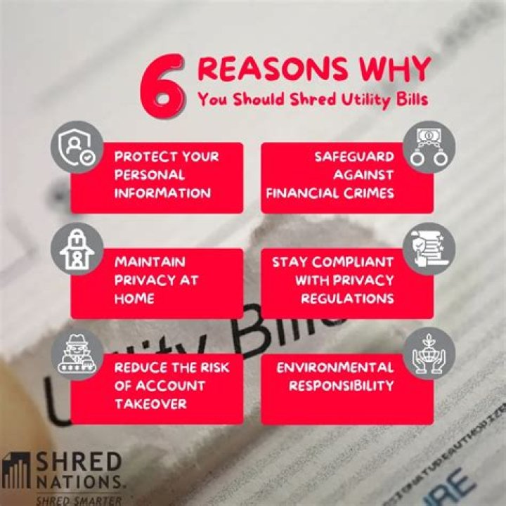 Should you shred utility bills?