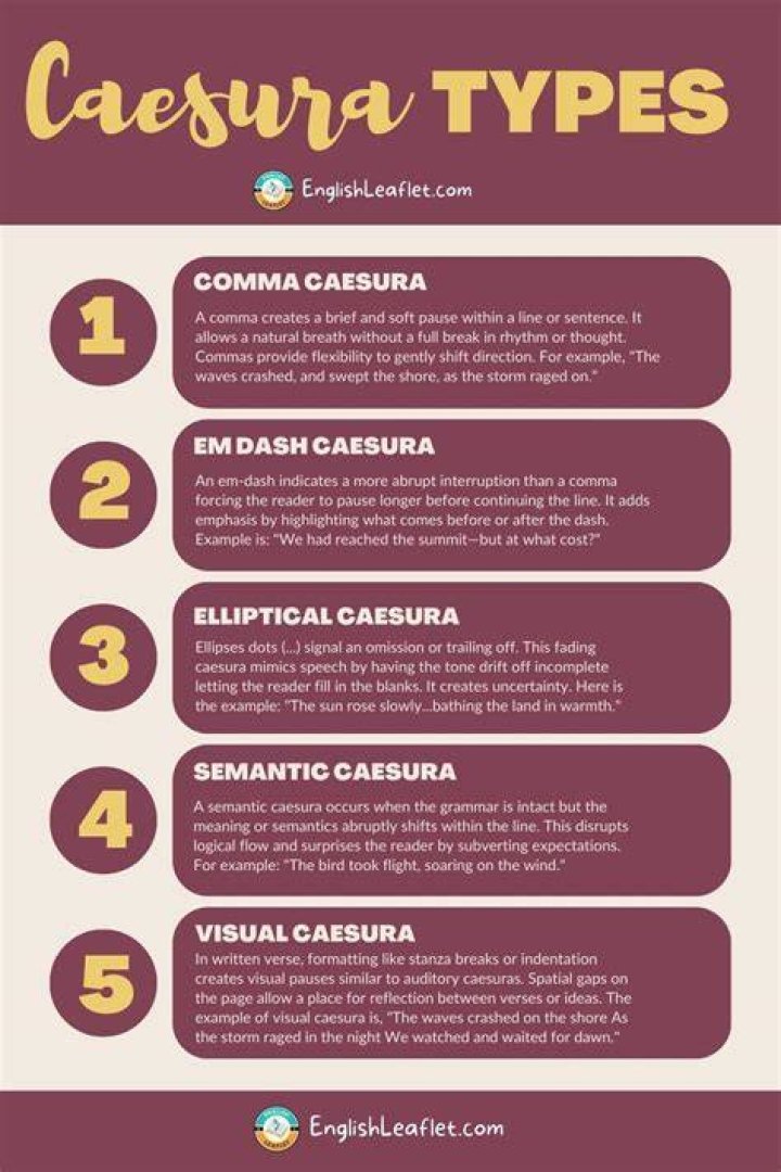What does a caesuras mean?