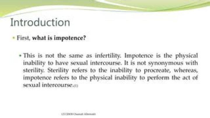 What is impotence test?