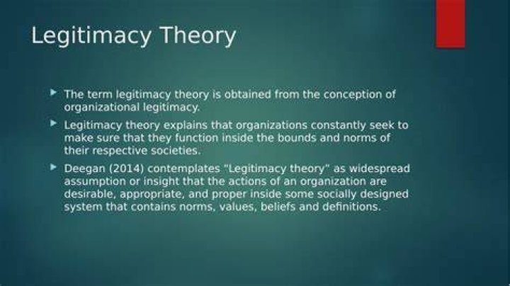 What is legitimacy theory in accounting?