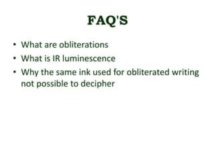 What is obliterations weakness?