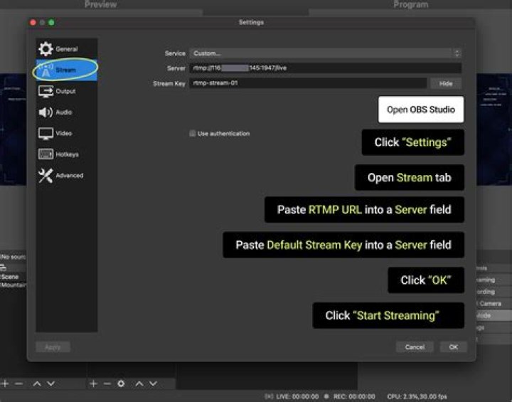 What is youtube rtmp in obs?