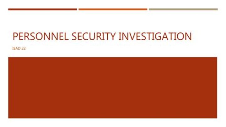 What personnel security investigation?