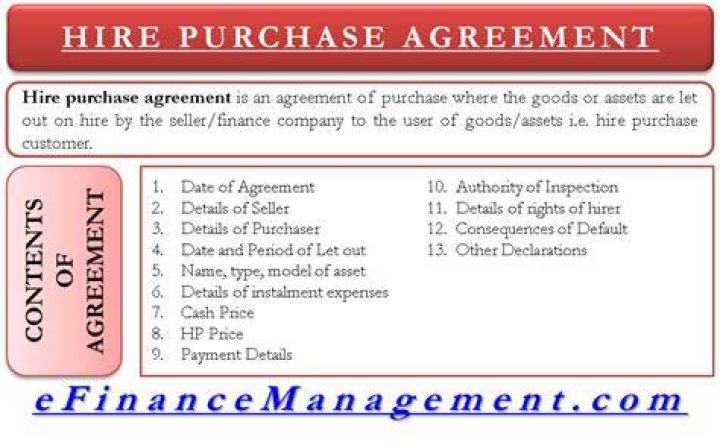 Whats a hire purchase agreement?