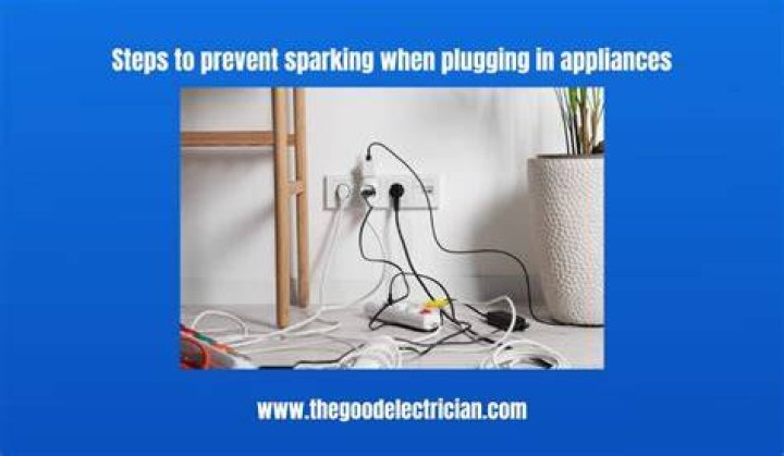 When electrical outlet sparks?