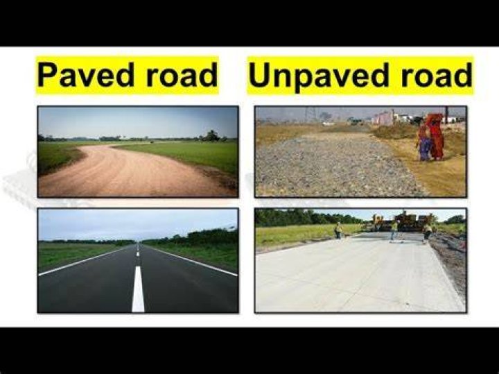 When entering a street from an unpaved road?