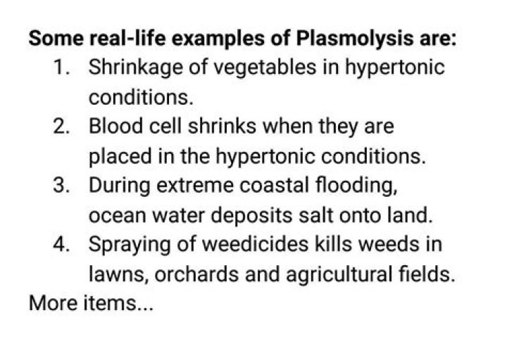 Where do we use plasmolysis at home?