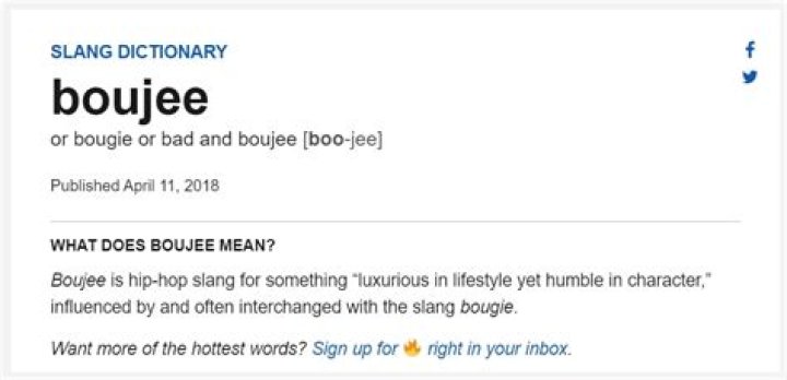 Where does the word boujee come from?