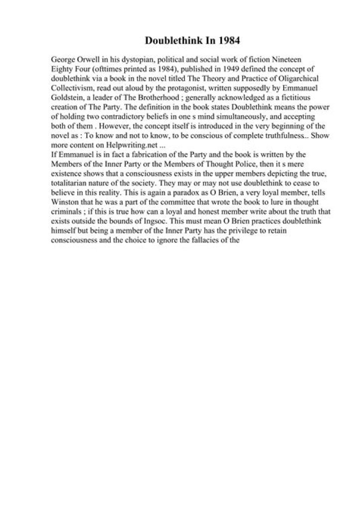 Why is doublethink so important to ingsoc?
