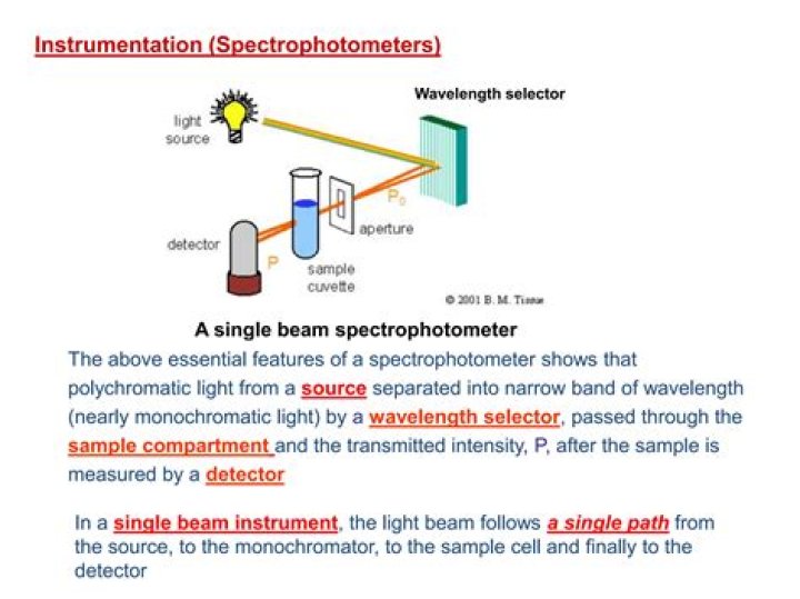 Why monochromatic light is used in spectrophotometer?